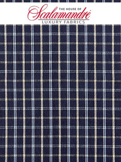 BRISTOL PLAID - NAVY - FABRIC - 27121-004 at Designer Wallcoverings and Fabrics, Your online resource since 2007