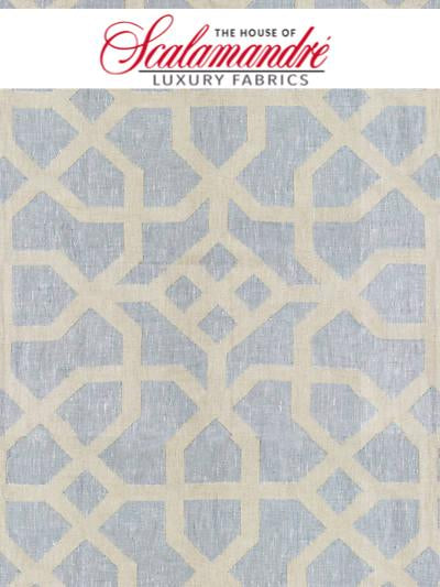 LINEN LATTICE - BLUESTONE & FOG - Scalamandre Fabrics, Fabrics - 27149-004 at Designer Wallcoverings and Fabrics, Your online resource since 2007