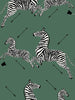 Zebras Wallpaper - Serengeti Green | Scalamandre Wallpaper | Scalamandre 