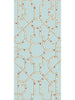 Baldwin Bamboo - Cream & Red On Aqua Wallpaper | Scalamandre 