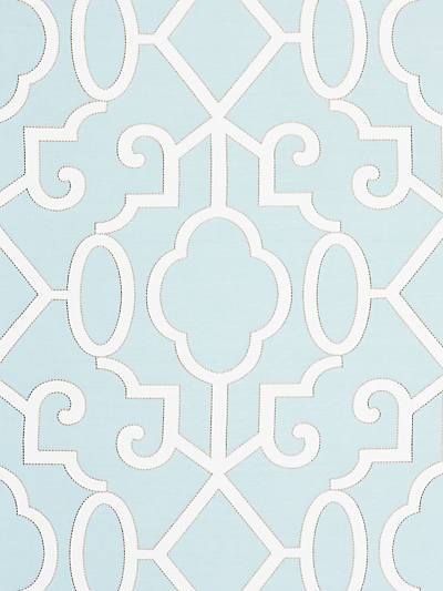 MING FRETWORK - AQUAMARINE - SCALAMANDRE WALLPAPER - SC_0004WP88356 at Designer Wallcoverings and Fabrics, Your online resource since 2007