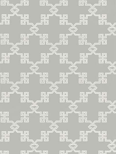Suzhou Lattice - French Grey Wallpaper | Scalamandre 