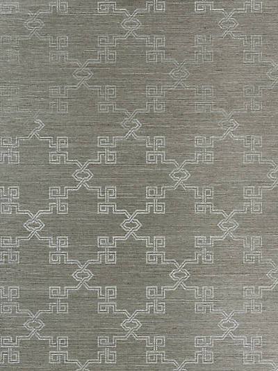 Suzhou Lattice Sisal - Silver On Pewter | Scalamandre