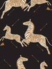 Zebras Vinyl Wallpaper - Black | Scalamandre Wallpaper | Scalamandre 