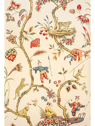 Chinoise Exotique - Ecru Wallpaper | Scalamandre 