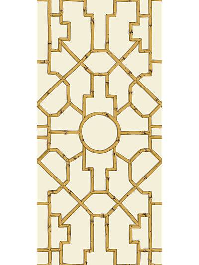 Baldwin Bamboo - Rattan & Brown On Off White | Scalamandre