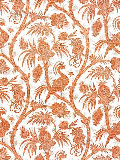 Balinese Peacock - Mandarin Wallpaper | Scalamandre 