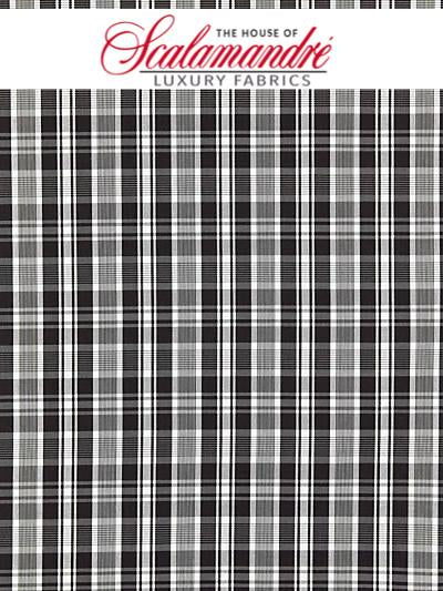 PRESTON COTTON PLAID - NOIR - FABRIC - 27122-006 at Designer Wallcoverings and Fabrics, Your online resource since 2007