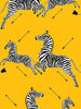 Zebras Wallpaper - Yellow | Scalamandre Wallpaper | Scalamandre 