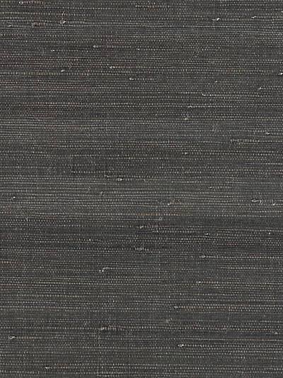 Textured Sisal - Anthracite Wallpaper | Scalamandre 