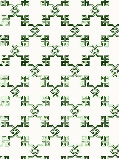 Suzhou Lattice - Jade Wallpaper | Scalamandre 