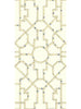 Baldwin Bamboo - Linen & Blue On Ecru Wallpaper | Scalamandre 