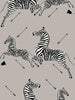 Zebras Wallpaper - Silver | Scalamandre Wallpaper | Scalamandre 