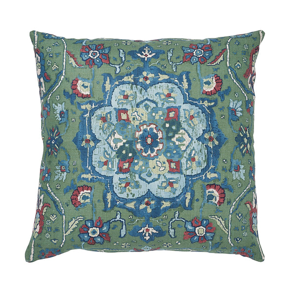 Jahanara Carpet 20" Pillow Jade | Schumacher Pillows