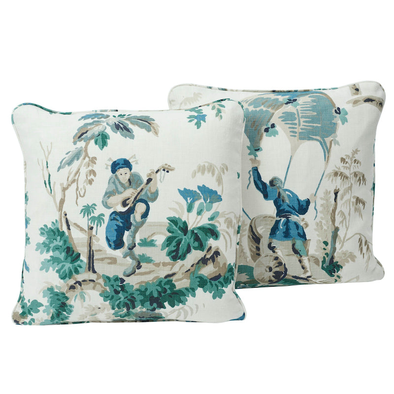PLAISIRS DE LA CHINE 18" PILLOW Emerald