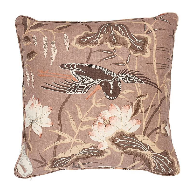 LOTUS GARDEN 22" PILLOW Mocha