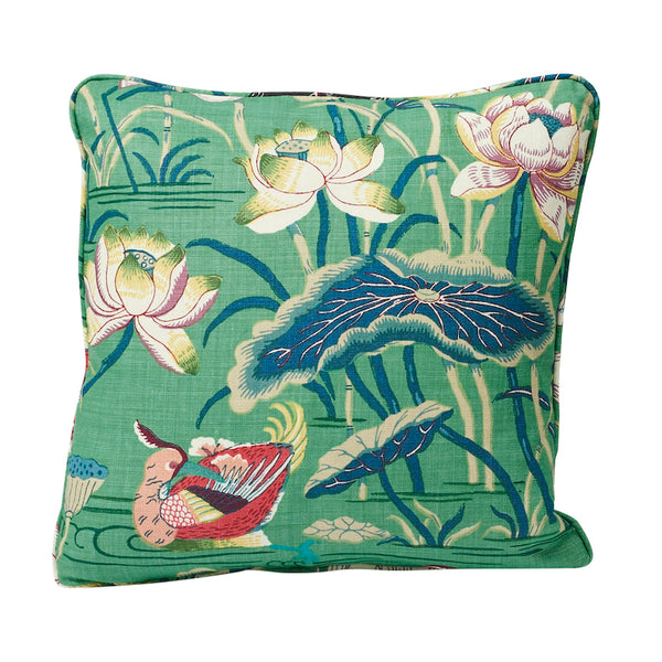 Lotus Garden 18" Pillow Jade | Schumacher Pillows