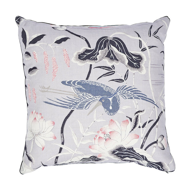 Lotus Garden 22" Pillow Lilac | Schumacher Pillows