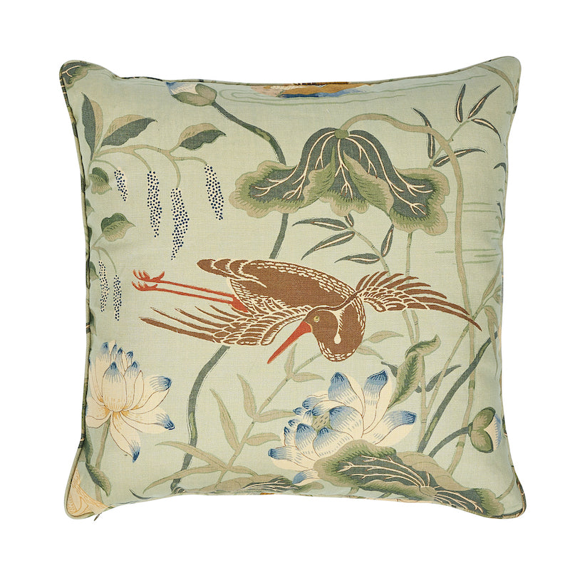 LOTUS GARDEN 22" PILLOW Aqua