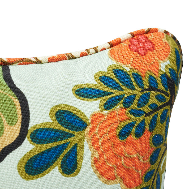 CHIANG MAI DRAGON 18" PILLOW Aquamarine