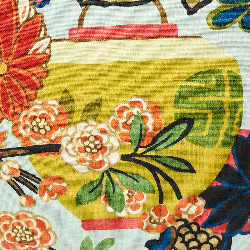 CHIANG MAI DRAGON 18" PILLOW Aquamarine