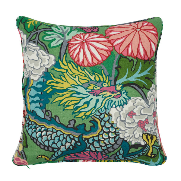 Chiang Mai Dragon 18" Pillow Jade | Schumacher Pillows