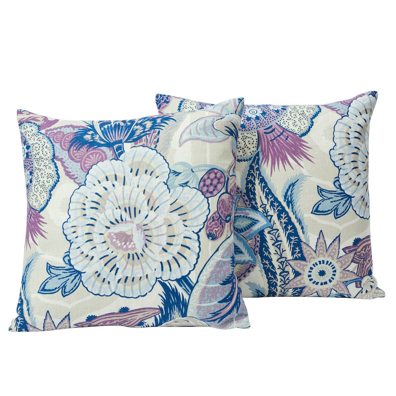 ZANZIBAR LINEN PRINT 18" PILLOW Hyacinth