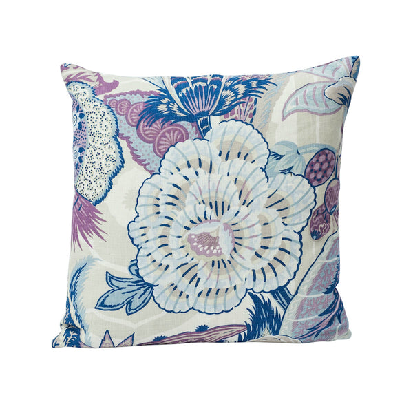 Zanzibar Linen Print 18" Pillow Hyacinth | Schumacher Pillows
