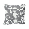 SHANTUNG SILHOUETTE 18" PILLOW Gray