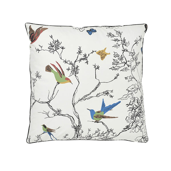 Birds & Butterflies 20" Pillow Multi | Schumacher Pillows