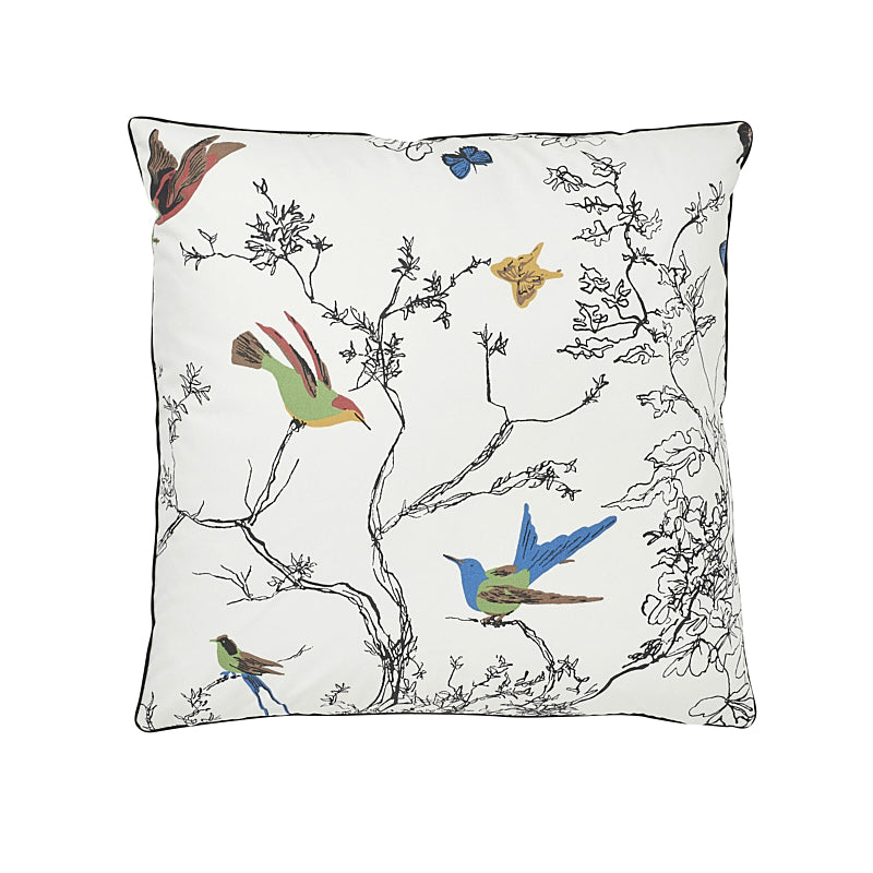 BIRDS & BUTTERFLIES 20" PILLOW Multi