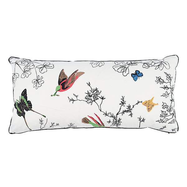 Birds & Butterflies Pillow Multi | Schumacher Pillows