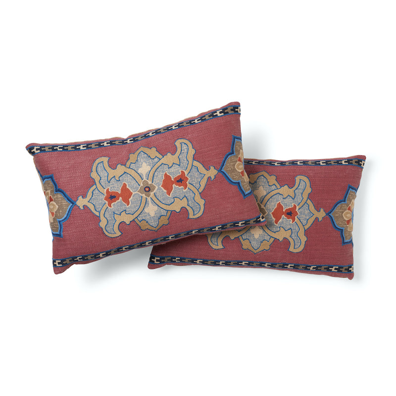 TEMARA EMBROIDERED PILLOW Pomegranate  