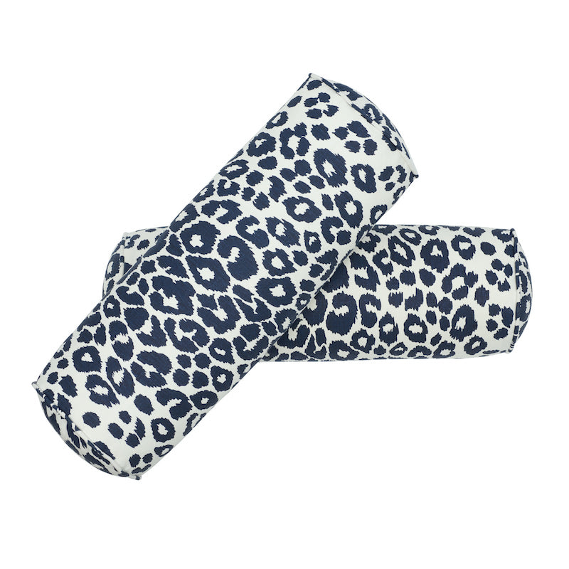 ICONIC LEOPARD BOLSTER PILLOW Ink