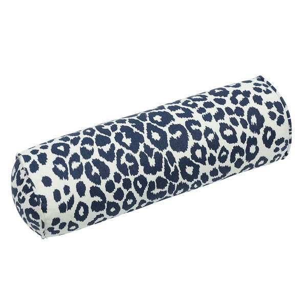Iconic Leopard Bolster Pillow Ink | Schumacher Pillows