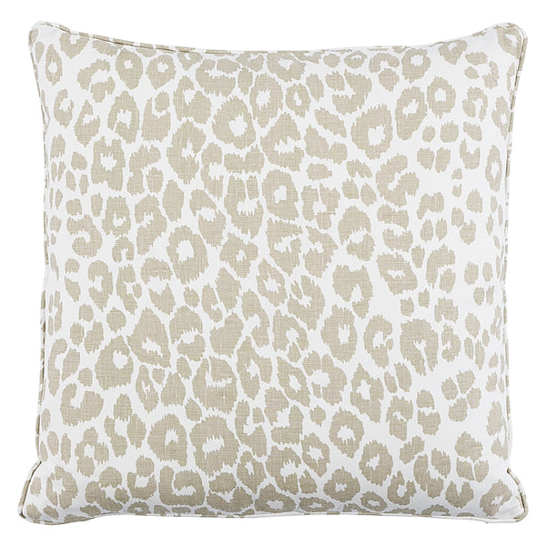 Iconic Leopard 22" Pillow Linen | Schumacher Pillows