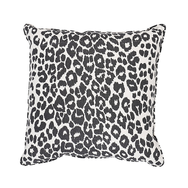 Iconic Leopard 18" Pillow Graphite | Schumacher Pillows