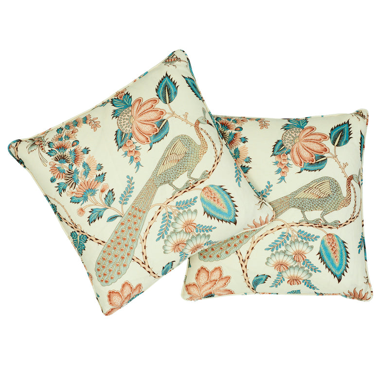 CAMPAGNE 18" PILLOW Peacock&Rouge