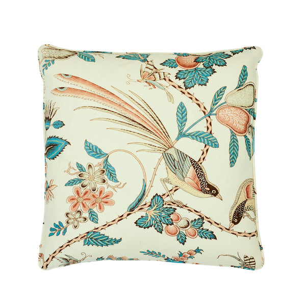 Campagne 18" Pillow Peacock&Rouge | Schumacher Pillows