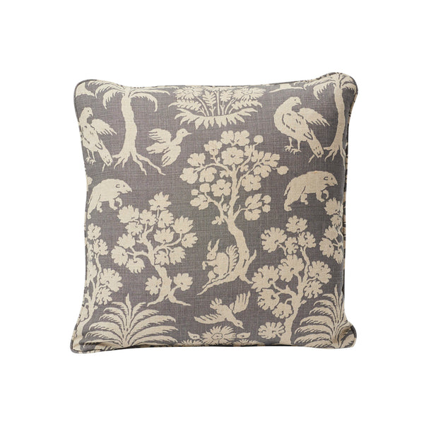 Woodland Silhouette 18" Pillow Steel | Schumacher Pillows