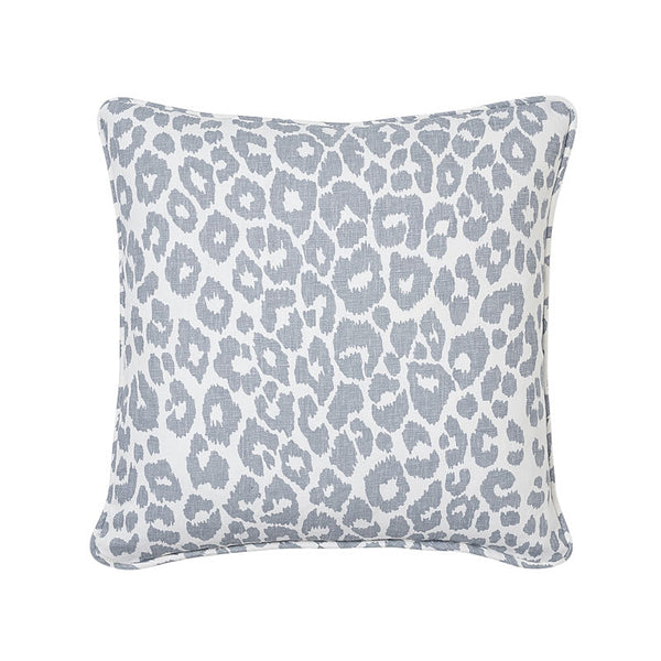 Iconic Leopard 18" Pillow Sky | Schumacher Pillows