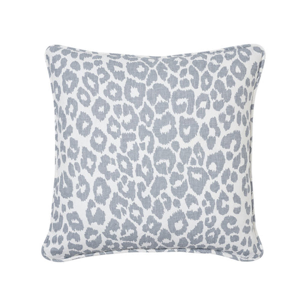 Iconic Leopard 22" Pillow Sky | Schumacher Pillows