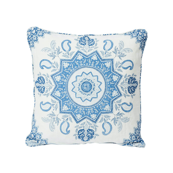Montecito Medallion 20" Pillow Indigo | Schumacher Pillows