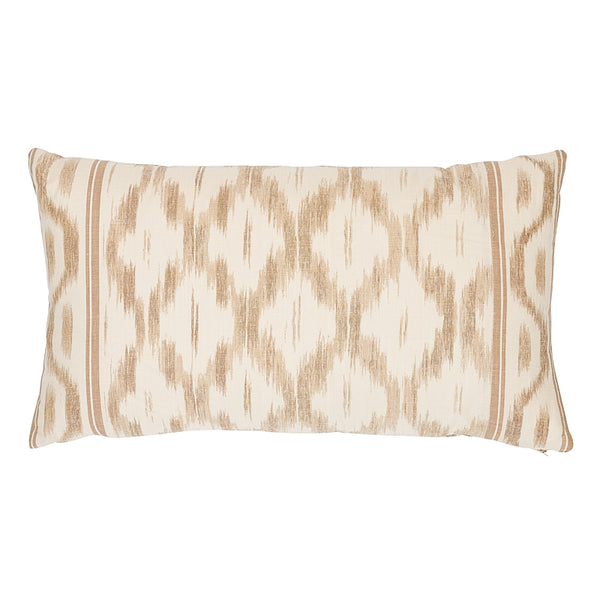 Santa Monica Ikat Pillow Neutral | Schumacher Pillows