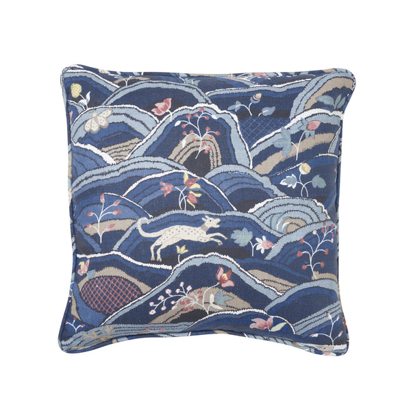 Rolling Hills 20" Pillow Blue | Schumacher Pillows