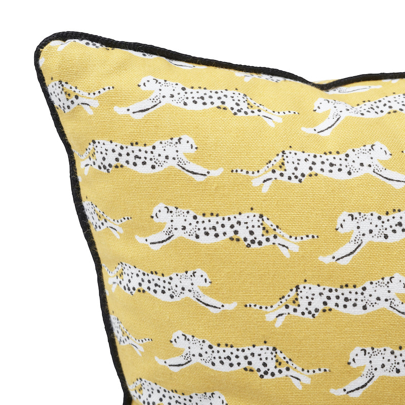LEAPING LEOPARDS PILLOW Yellow