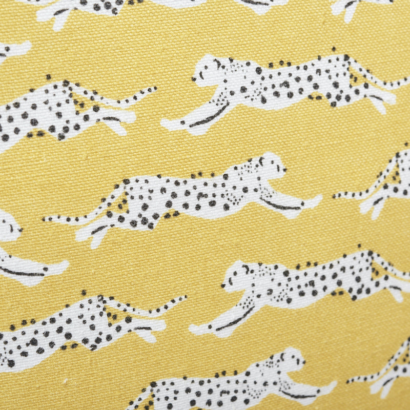 LEAPING LEOPARDS PILLOW Yellow  