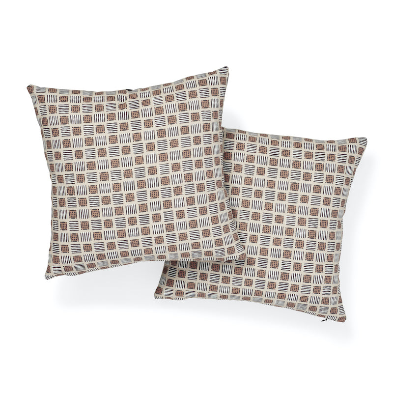 MOTTLEY GRID 18" PILLOW Wren