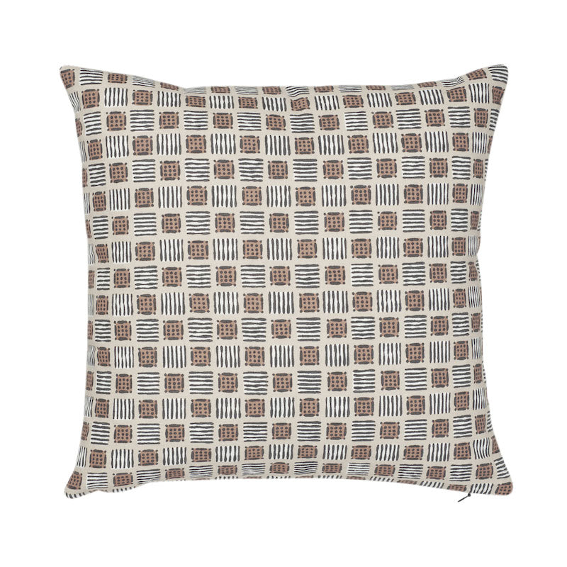 MOTTLEY GRID 18" PILLOW Wren
