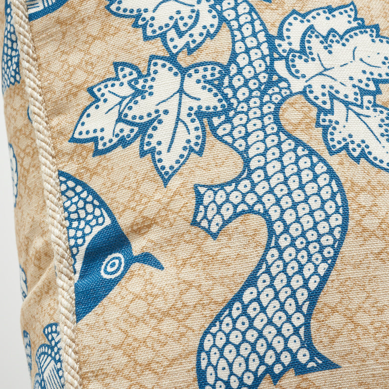 ANIMALIA 22" PILLOW Blue&Natural